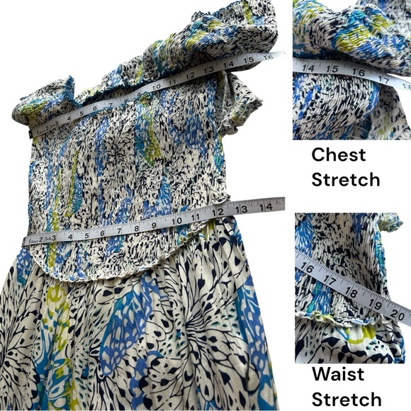 Tuckernuck Poupette St. Barth Soledad Off Shoulder Smocked Midi Dress - Picture 8 of 12